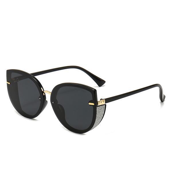 

brand designer luxury ladies sunglasses men sunglasses 474 uv400 5 colors random wholesale luxurious, White;black