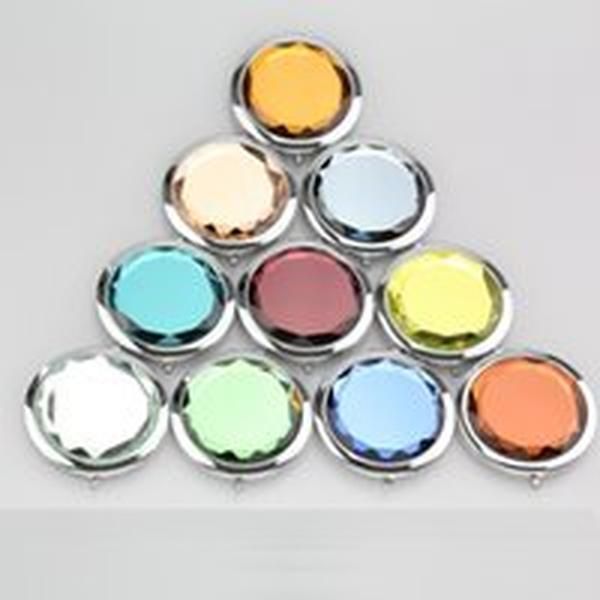 

colorful cosmetic pocket compact stainless makeup mirrors travel must nice bag fashion cute design