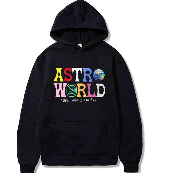 

astroworld printed sweater men's hoodie casual and wo, Black