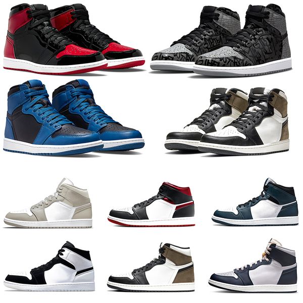 

patent bred jumpman basketball shoes 1s 1 heritage diamond shorts rebellionaire pollen dark armory navy unc trainers womens mens sport sneak