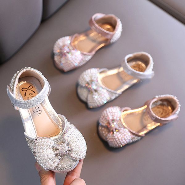 

girls shoes children rhinestones butterfly pearls princess for wedding party dance kids single e729 220525, Black;red