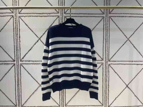 

women's sweaters autumn and winter temperament cashmere stripe loose long sleeve pullover sweater p4b6, White;black