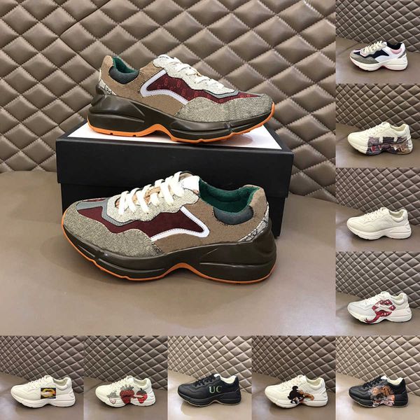 

high-quality rhyton heighten casual shoes heavy sports milan runway fashion women's shoe flat strawberry rat pattern big mouth tiger, Black