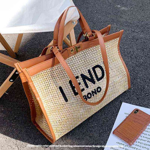 

summer large capacity woven women new fashion b ladies shoulder casual elegant girl messenger bag