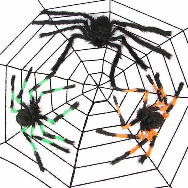 

factory outlet spider web halloween party decoration props spider web secret room trickery simulation plush