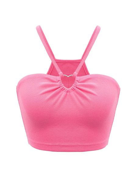 

heart ring detail cami s7it#, White