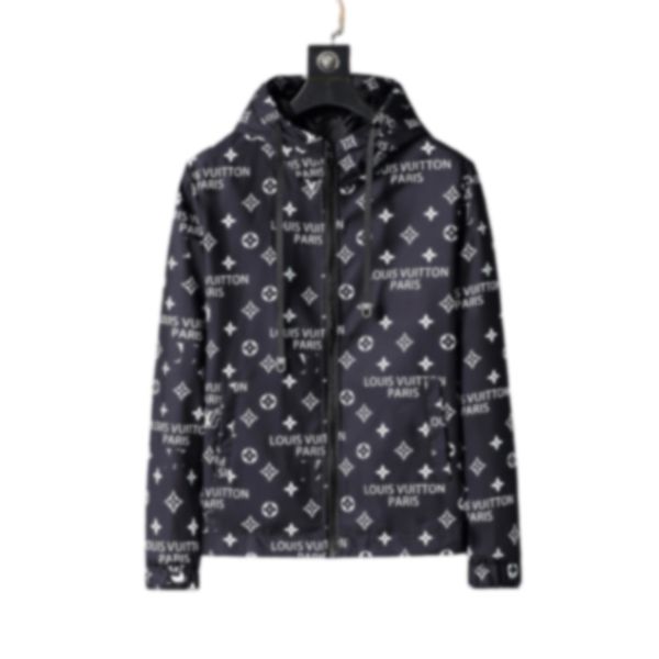 

2022 designer jacket men brand waterproof wind breaker coat zipper hoodie quick drying sport outwear masculina trench coats mens jackets lvs, Black;brown