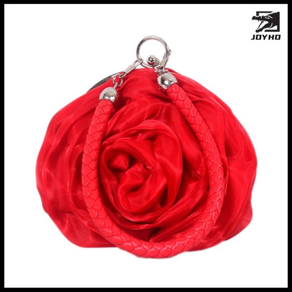 

vintage ladies floral evening bag woman fashion rose flower chain handbag bridal wedding party clutch dinner small purse bolso 220816
