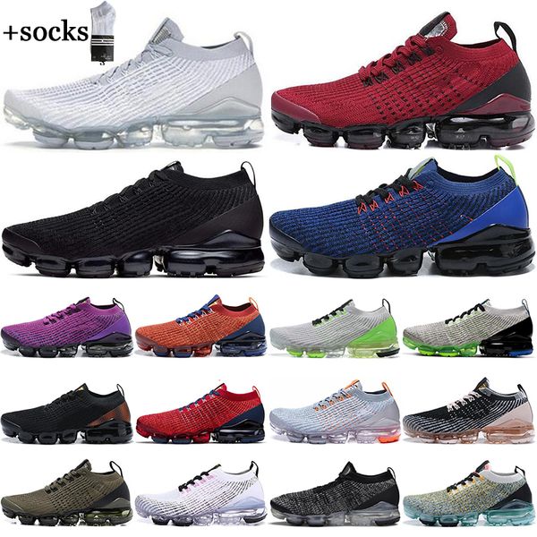 

with socks fly white knit 3.0 mesh mens running shoes pure platinum triple black throwback future electric oreo beach flash men women traine, White;red