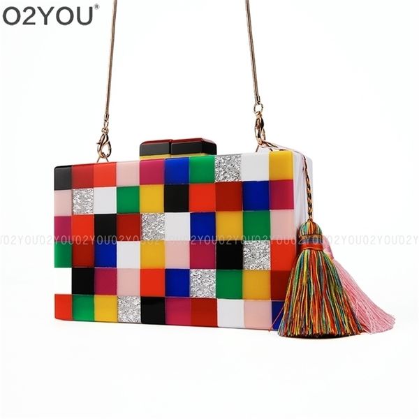 

minere mother of pearl evening for girls lope fashion colorful acrylic clutch bag wallet y201224