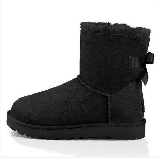 

new women boots fashion winter snow boot classic wgg ankle short womens black designer women bowtie shoes279i