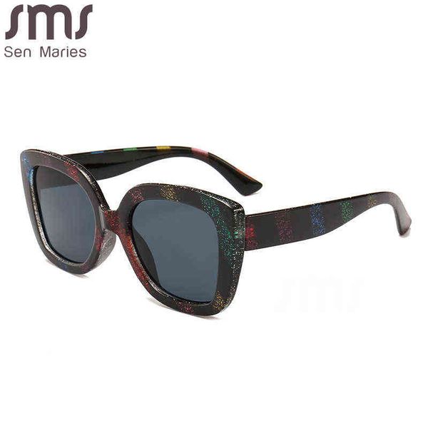

sunglasses trendy glitter sunglasse men oversized square sun glasses uv400 shades steampunk goggles vintage eyewear gafas de sol 220316, White;black