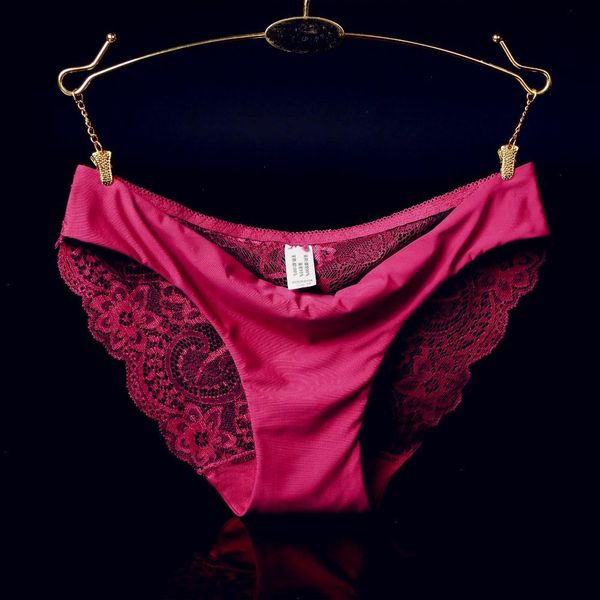 

arrival women lace panty low waist cotton underwear transparent under wear ladies, Black;pink