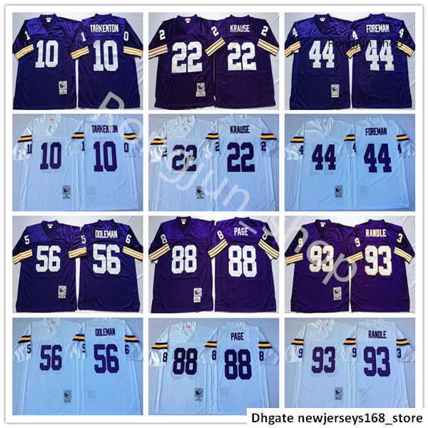 

ncaa football 10 fran tarkenton 22 paul krause 28 adrian peterson jerseys 93 john randle chuck foreman chris doleman cris carter alan purple, Black;red