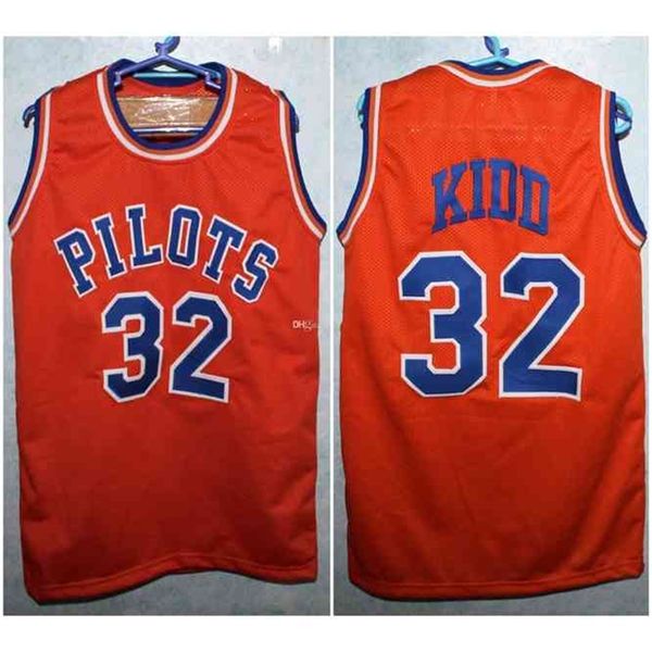 Nikivip #32 JASON KIDD ST JOSEPH PILOTS HIGH SCHOOL Retro-Basketballtrikot für Herren, genäht, individuell, mit beliebiger Nummer und Namen