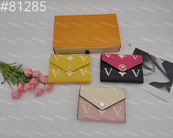 

fashion men and women wallet card leather designer famous brand short european and american style with box size 12-9-1.5cm 844613, Red;black