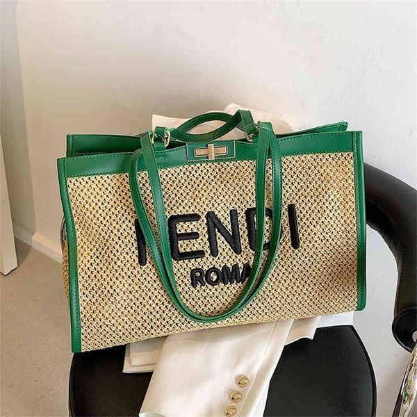 

60% off factory store large capacity straw women's summer woven hand simple leisure single shoulder armpit bag