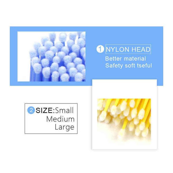 

100pcsbag disposable eyelash brush lash removing swab micro individual extension supplies makeup tool 0308