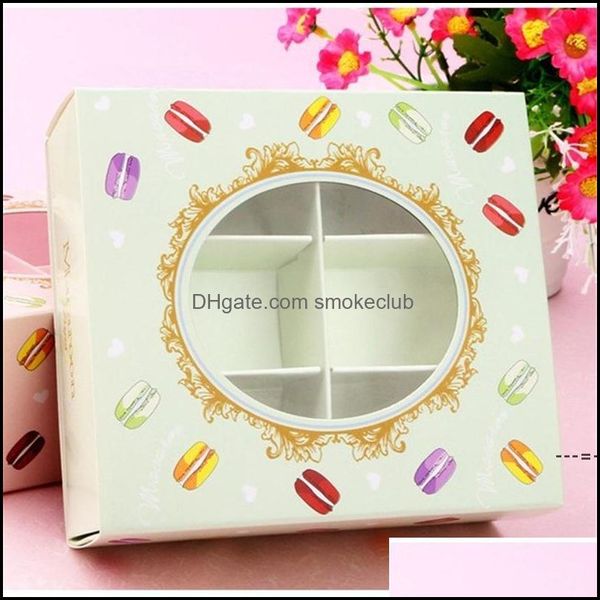 Cookie Bolo Caixa de Embalagem Chocolate Biscoito Doces para Clear Janela Caixa de papelão de casamento Presente NHE11933 Drop entrega 2021 Portadores Kitche