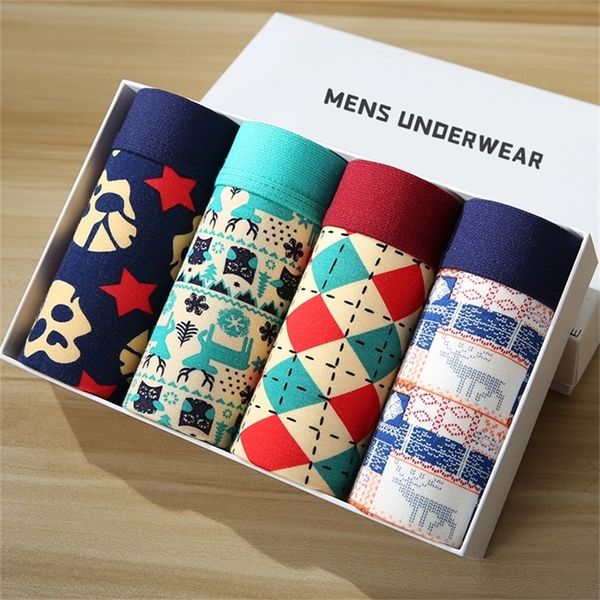 Intimo uomo Boxer Moda stampato Mutande da uomo Boxer da uomo Modale Mutandine da uomo Pouch Guaina Cuecas Homme LJ200922