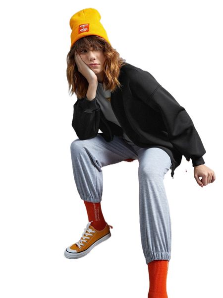 

zip up raglan sleeve zip up bomber jacket n9kj#, Black;brown