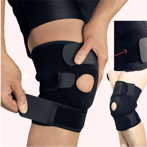 Cotovelo joelheiras pcs pcs tira ajustável elástica patela esportes suporta Brace Black Neoprene Kneepad Safety Fitness SupportElbowbow