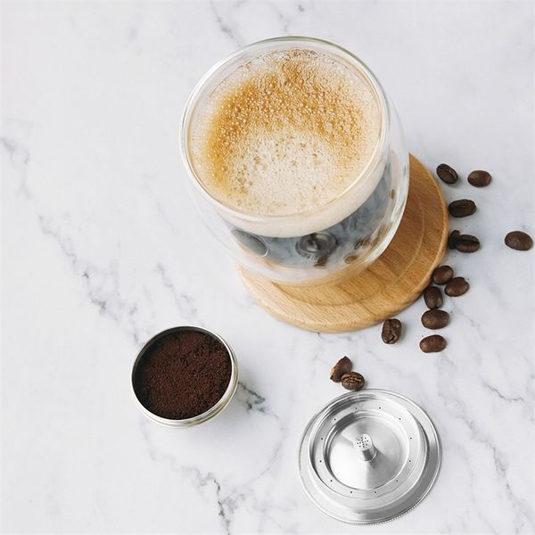 ICAS из нержавеющей стали многоразовой кофейной капсулы Vertuo (G1) для кофемашины Nespresso Vertuoline 220423
