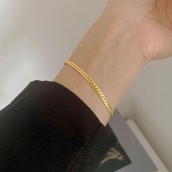 

gold color bracelet strands stainless steel twist cuban chain for women jewelry gifts wholesale dropshipping, Black
