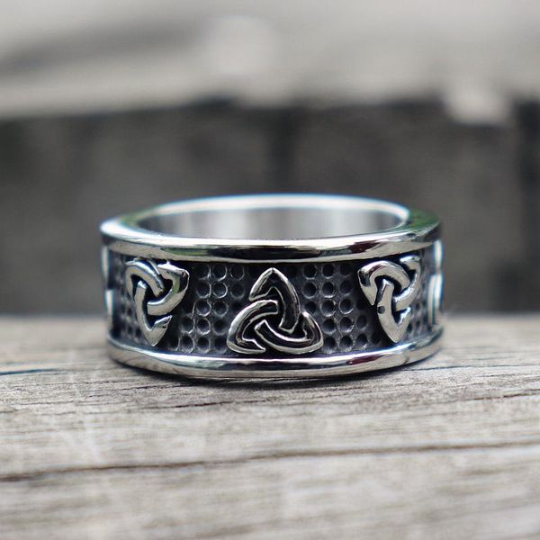 

cluster rings 2022 fashion viking celtic men's ring nordic three-dimensional one wedding personality luxury accessories jewelry, Golden;silver