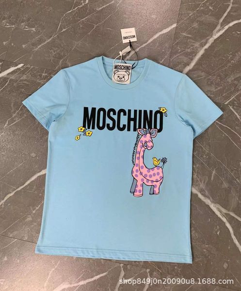 

women's t-shirt designer 2022mos spring / summer new creative design giraffe print cotton versatile short sleeve t-shirt orre2022, White