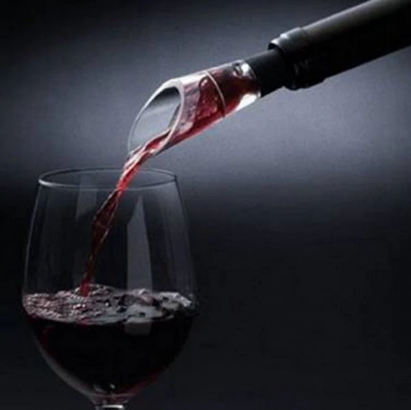 1pcs Pourer Decantter Kırmızı Şarap Havalandırıcı Pourers Spout Dekanları Şaraplar Havalatör Bar Alet Pompası Taşınabilir Filtre Şarap Aksesuarları