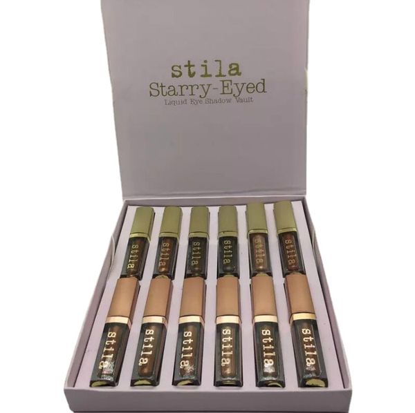 

eye shadow stila eye for elegance 12 colors in 1 set shining bronzer gold liquid eyeshadow glitter makeup