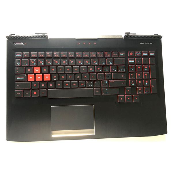 Neue Original-Laptop-Gehäuse für HP OMEN 3 15-CE 15-CE002TX TPN-Q194 Laptop-Handballenauflage Obergehäuse US-Hintergrundbeleuchtung Tastatur Touchpad 929479-001