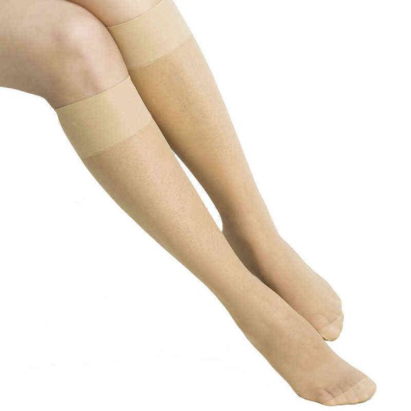 

compression stockings1 pair new summer knee high beige black floral print women elastic leg support hosiery l220714, Black;white