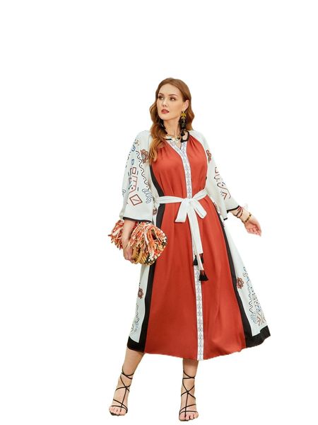 

plus floral print tape pleated detail raglan sleeve belted dress o7ua#, Black