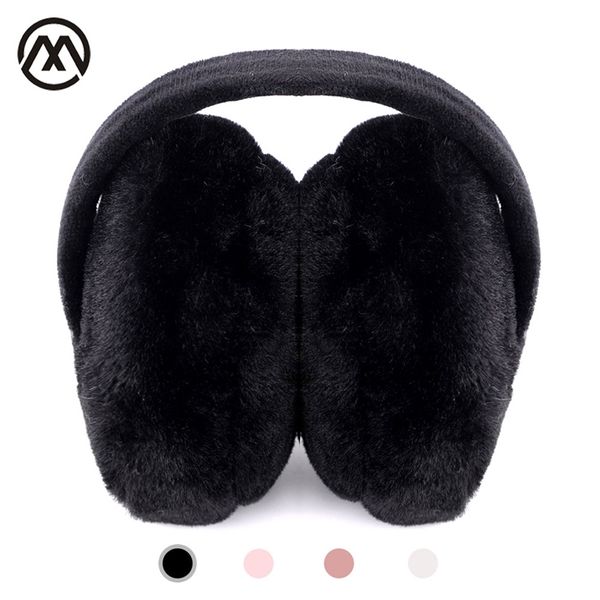 Pelz einfarbig Damen Ohrenschützer Herbst Winter warm und bequem Unisex Skifahren Pelz Kopfhörer Casque Antibruit süß 220726