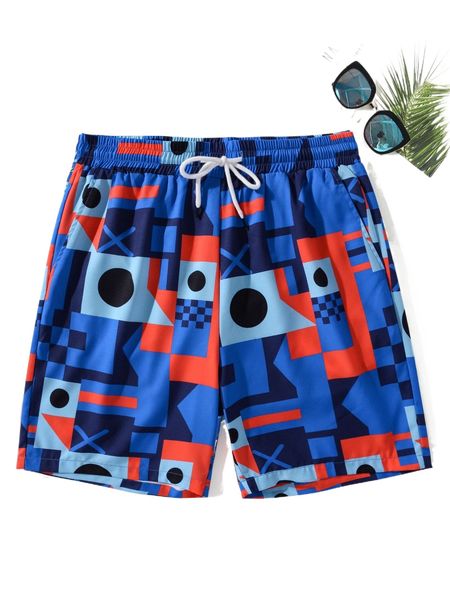 

men allover geo print shorts p0ul#, White;black