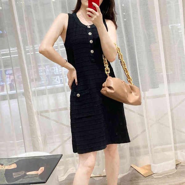 

casual dresses fadan  home spring and summer french sleeveless black knitted slim fitting dress short cardigan jacket trend 0fqb, Black;gray