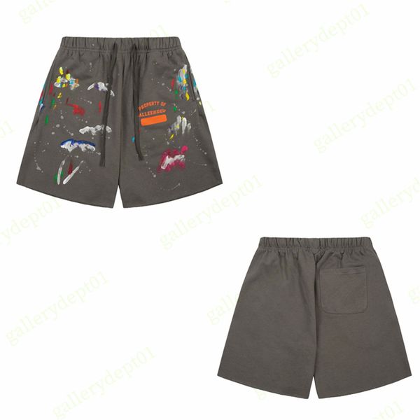 Männer Shorts Designer Swim Galleryes Vintage Los Angeles Gym Inaka Mesh Handgezeichnetes Doodle Ink Splash Bronzing Letter Print 917tc Lulusup