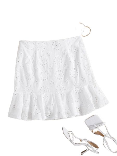 

ruffle hem zip back schiffy skirt a2ur#, Black