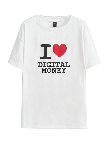 

x env spilled ink letter graphic drop shoulder tee k0sk#, White