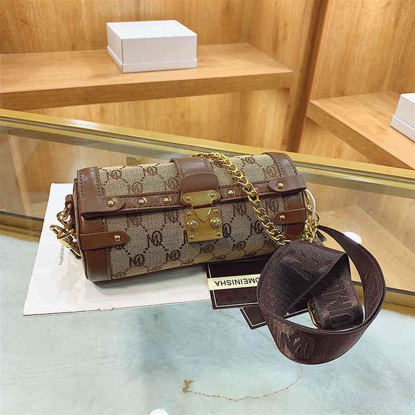 

this year's popular broadband cylindrical bag women's 2022 new fashion french niche single shoulder messenger bag
