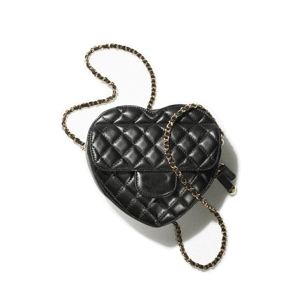 

designer bags 3 colors black white blue heart-shaped diamond texture messenger bag retro classic 18cm