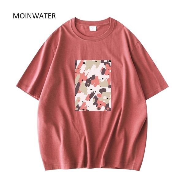 

moinwater women short sleeve t shirts female camouflage pattern tees for summer mt21034 220509, White