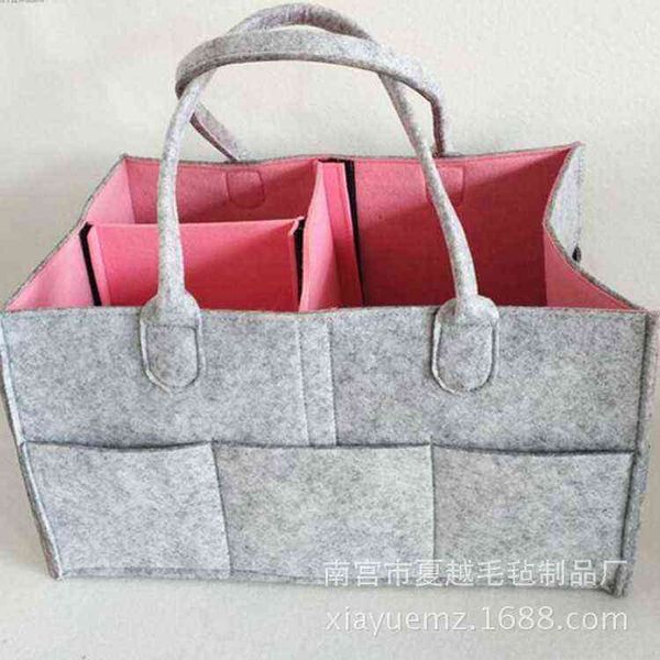 

felt diaper storage bag new felt mommy cosmetic can be printed 220518