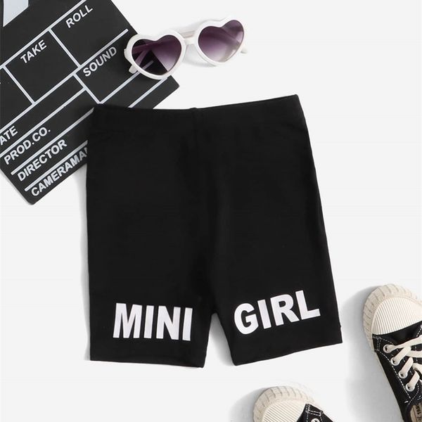 

baby letter graphic shorts she02, Black