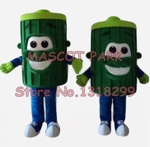 Mascote boneca traje mascote 1 peça verde lixo lixo caixote mascote traje tamanho adulto desenhos animados lixo lata de lixo theme theme trajes fantasia vestido