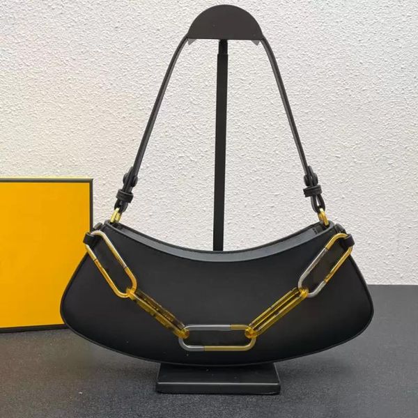 Borsa sotto ascella tipo mezzaluna Borsa a catena con lettera Borse a tracolla monospalla da donna Borse di lusso firmate Borsa da donna Borsa sotto le ascelle Hobo