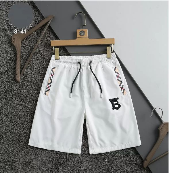 

summer mens shorts designers casual sports fashion quick drying men beach pants black and white letter print short asian size m-4xl new2022