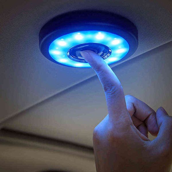 

wireless led usb car interior ceiling dome light reading usb charging roof magnet lamp touch type night light trunk rechargeable y220708